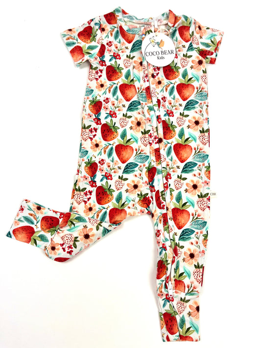 Berry Bloom Short Sleeve Romper