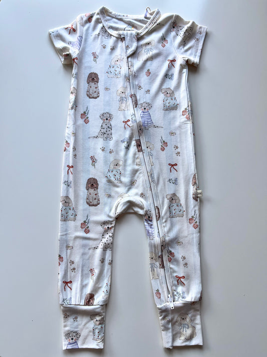 Puppy Love Short Sleeve Romper