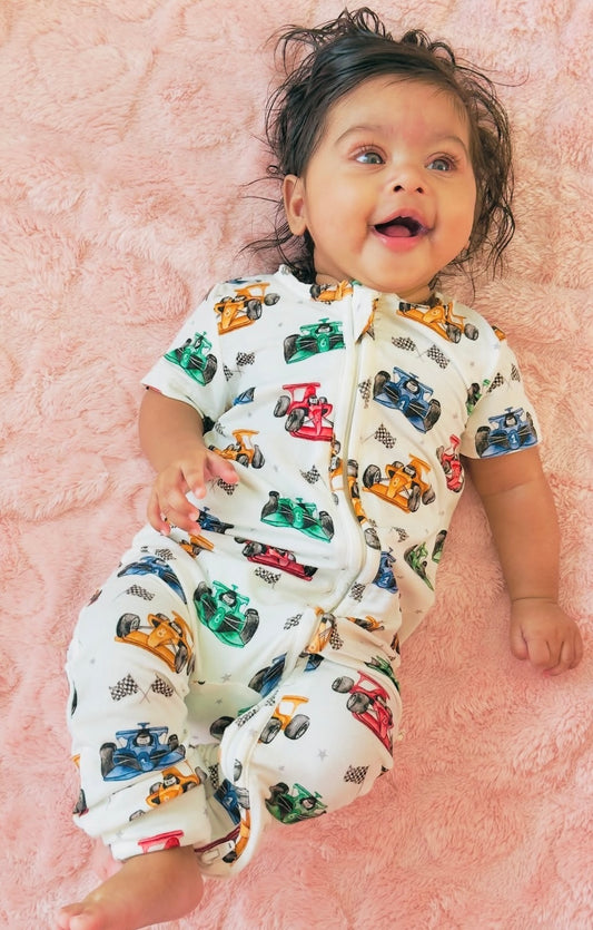 Race Day Short Sleeve Romper
